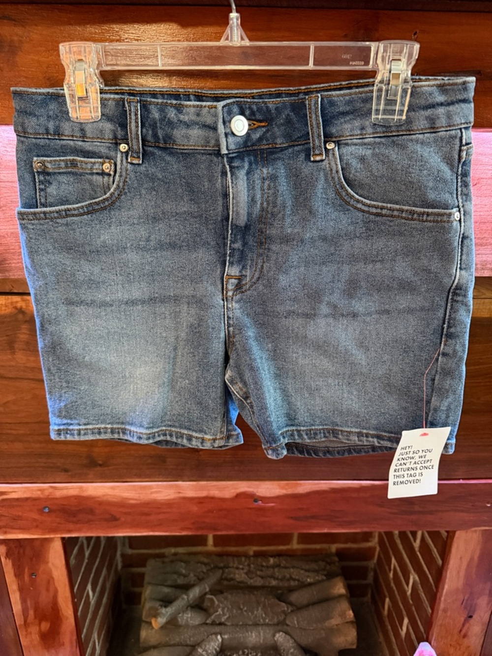 ASOS Mens Classic Mid Wash Denim Shorts